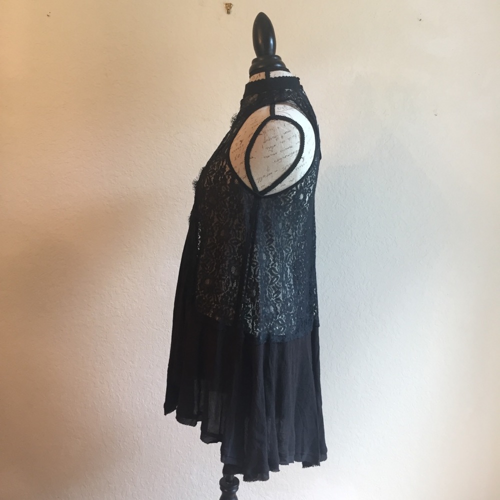Free People S Intimately BNWT black lace tunic top - Picture 2 of 8